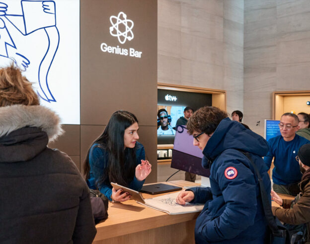 Image Apple teste l&rsquo;IA pour transcrire les échanges au Genius Bar en Apple Store