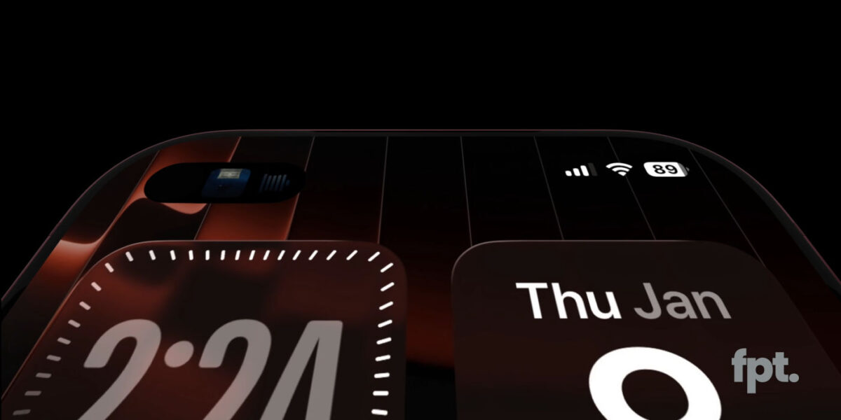 Concept iPhone 18 Pro Dynamic Island Haut Gauche