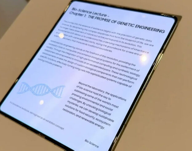 Image L&rsquo;écran pliable sans pli de Samsung pour l&rsquo;iPhone Fold se dévoile en image