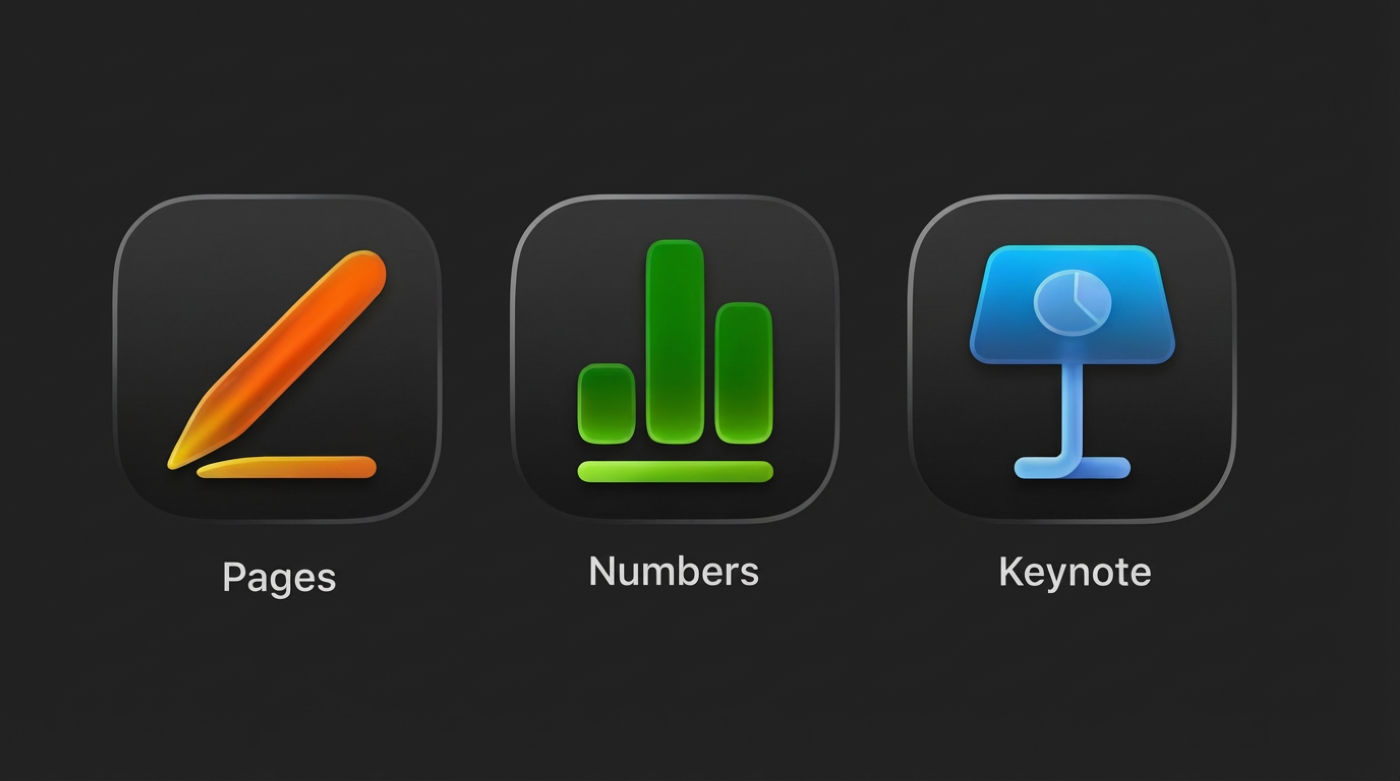 iWork Pages Numbers Keynote Nouvelles Icones