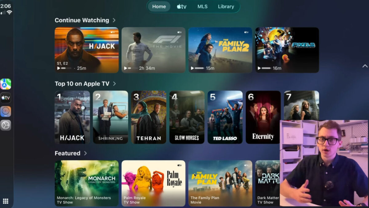 Apercu Application Apple TV CarPlay