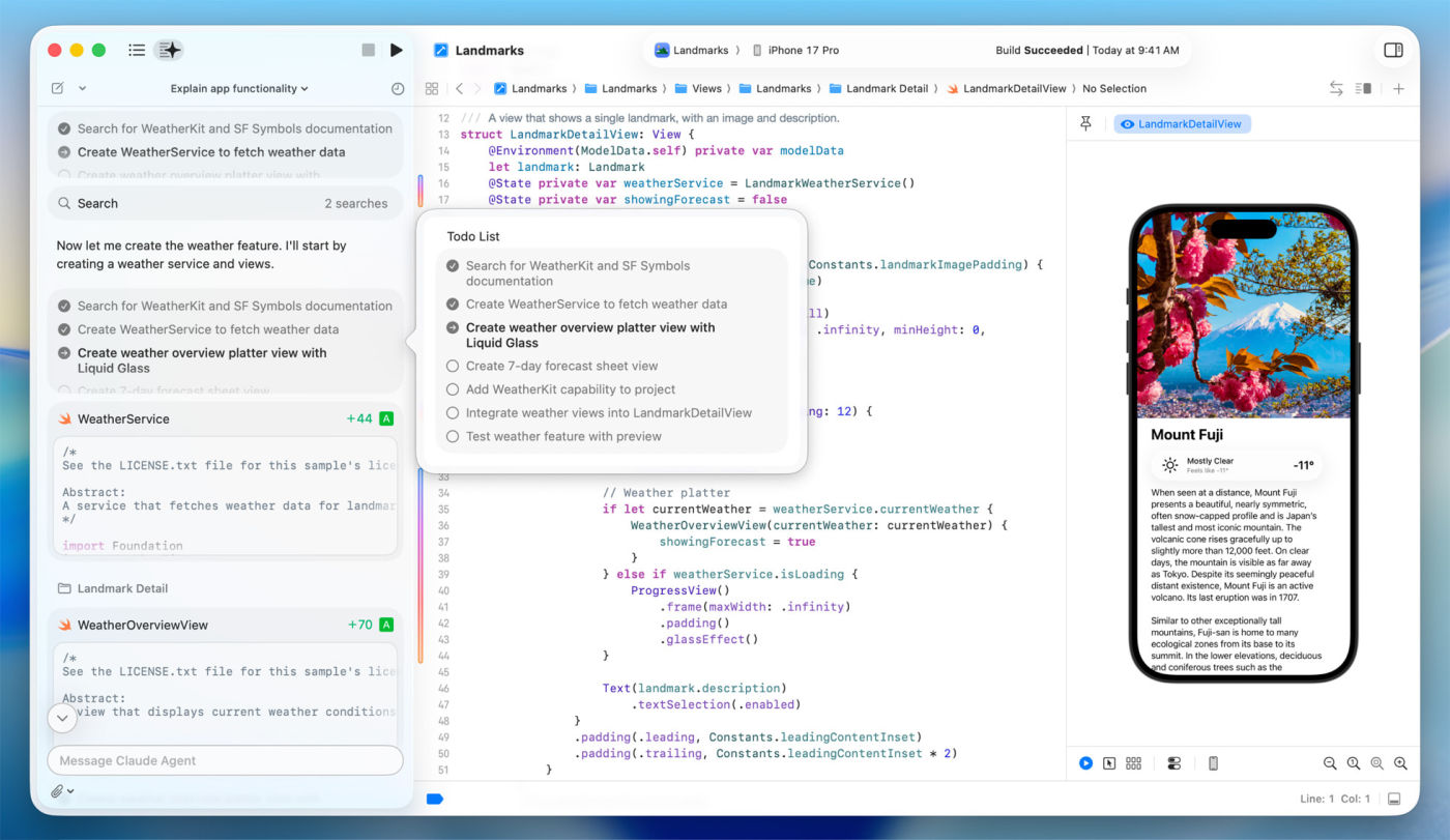 Xcode Claude Agent