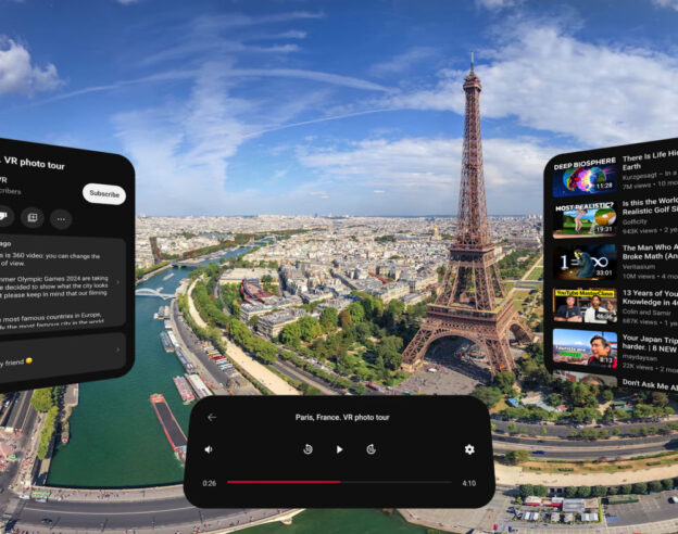 Image YouTube propose son application sur l&rsquo;Apple Vision Pro