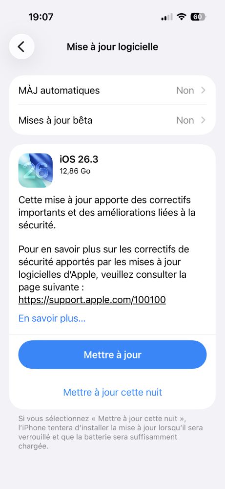 iOS 26.3 Disponible
