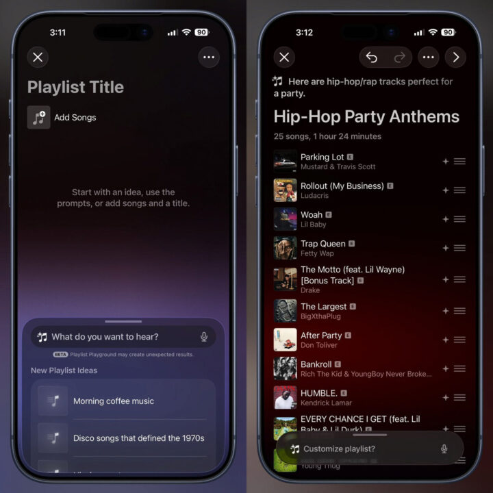 iOS 26.4 Playlist Generee Par IA