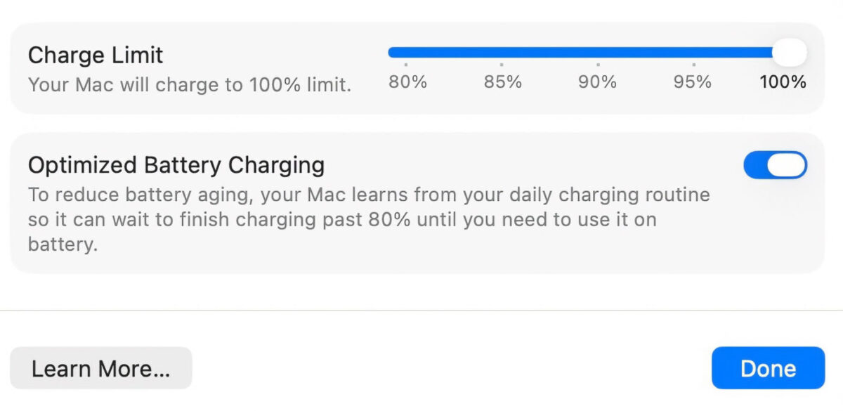 macOS 26.4 Beta Limite de Recharge Batterie