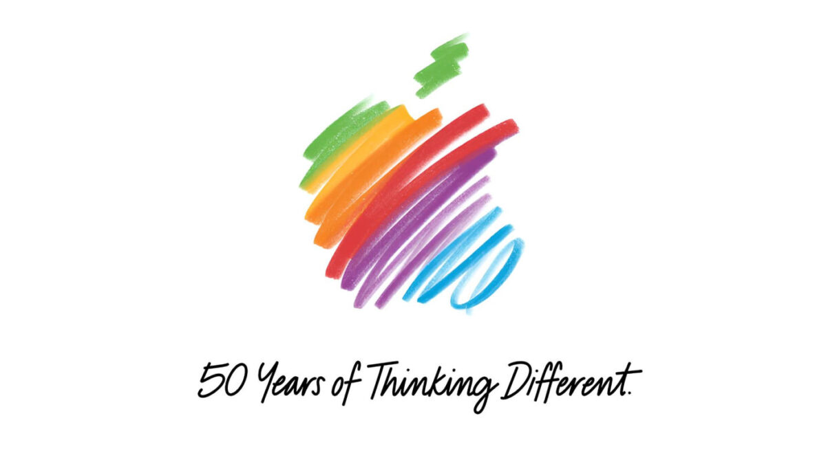 50 Years of Thinking Different Apple Logo