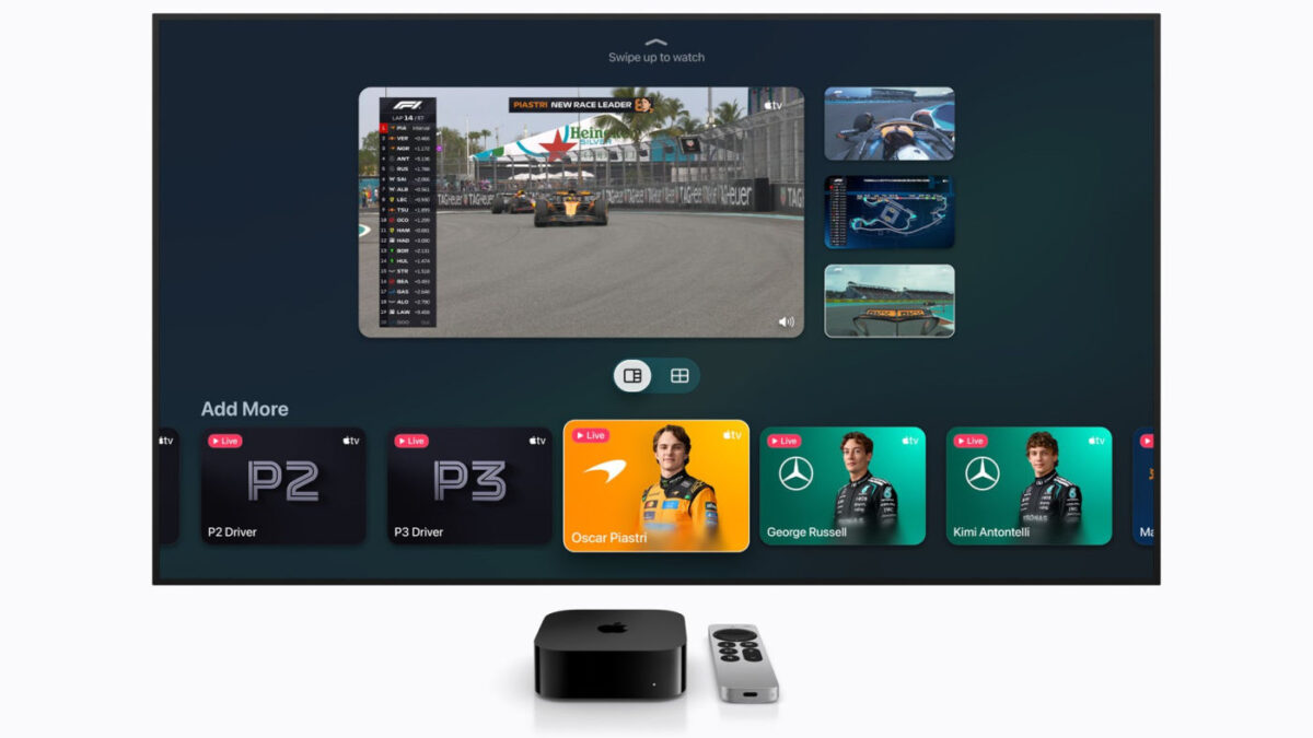 Apple TV Formule 1 Multiview