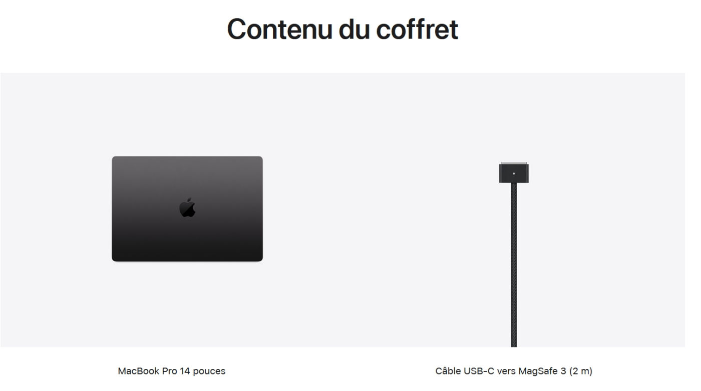 MacBook Pro M5 Pro M5 Max Vendu Sans Chargeur