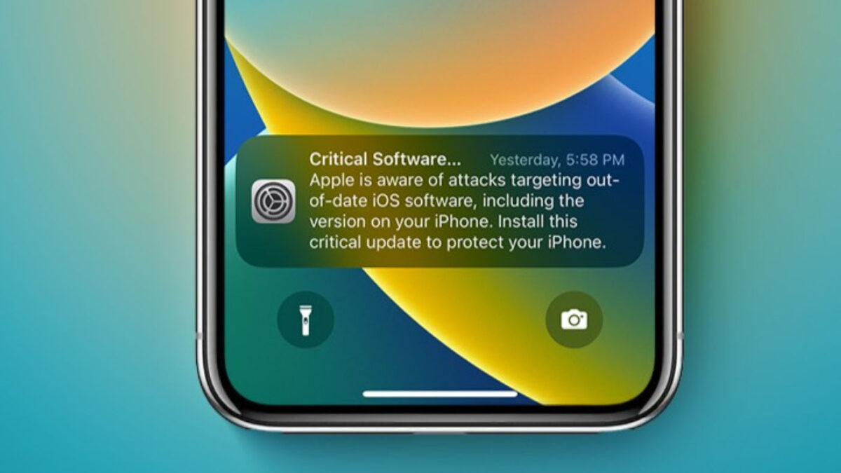 Notification Alerte iPhone Mise A Jour Critique