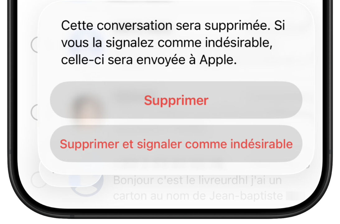 Signaler Comme Indesirable Messages iPhone Spam