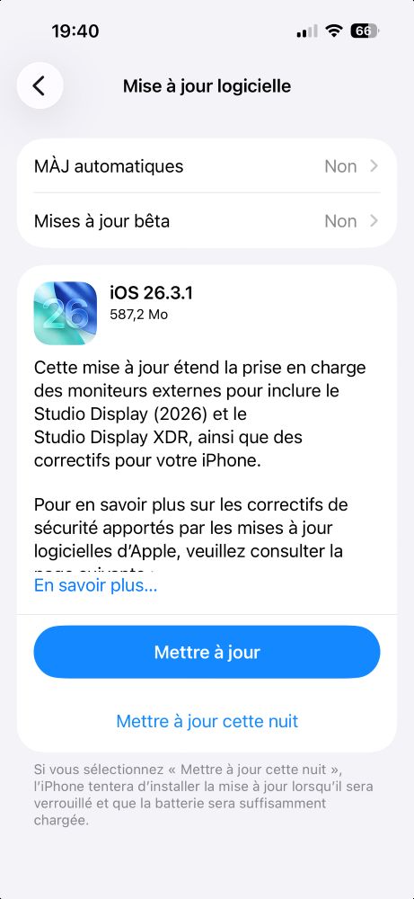 iOS 26.3.1 Disponible