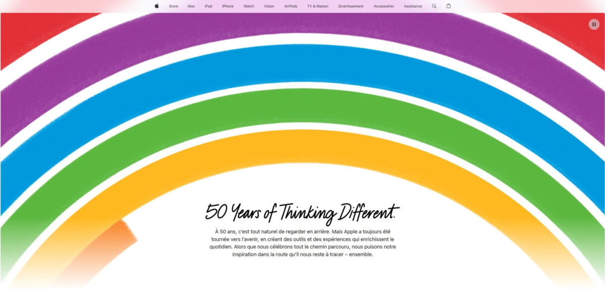 50 Ans Apple Page Accueil Site