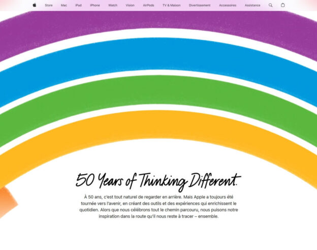 Image Apple célèbre ses 50 ans avec un hommage sur son site