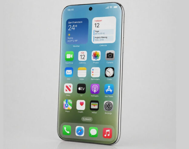 Image L&rsquo;iPhone des 20 ans aurait un « écran Liquid Glass » sans aucune bordure