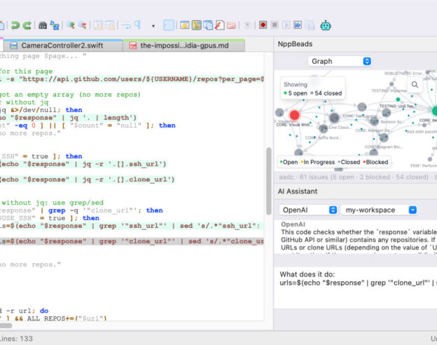 Image Notepad++, populaire sur Windows, est disponible nativement sur Mac