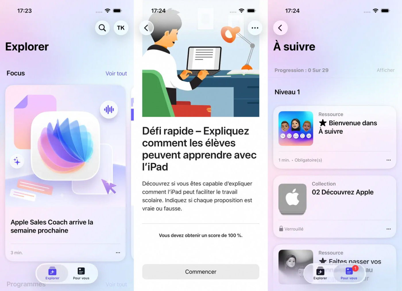 Apple Sales Coach Application iPhone
