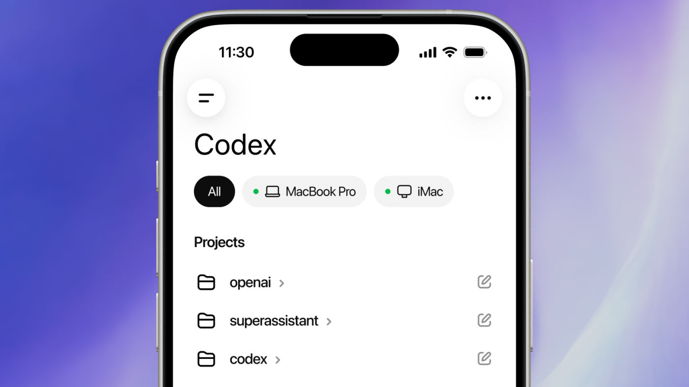 ChatGPT Codex Application iPhone
