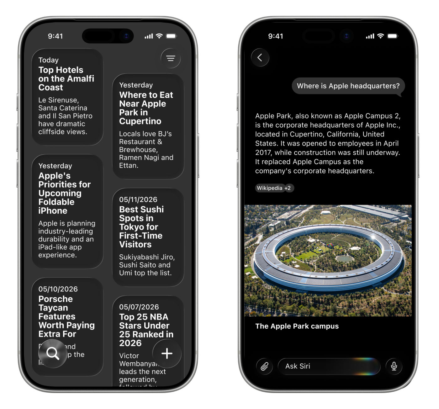 Fuite Rendu Application Siri iOS 27