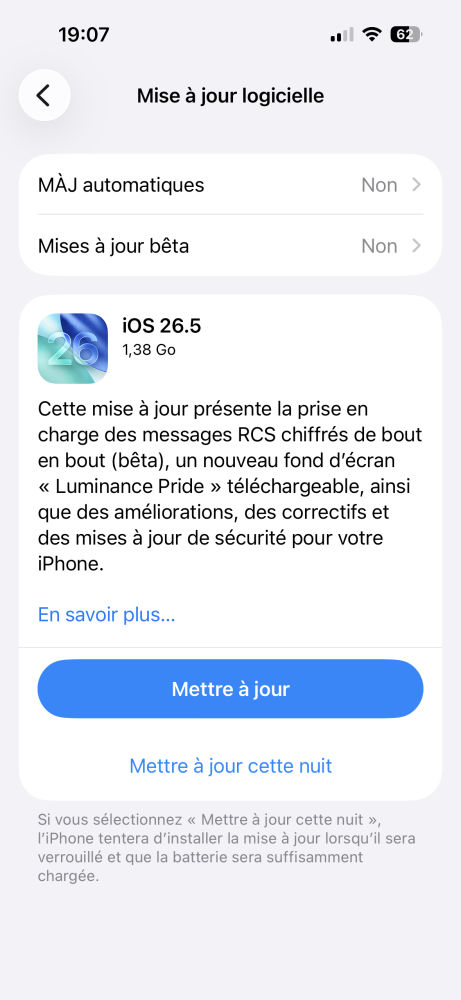 iOS 26.5 Disponible