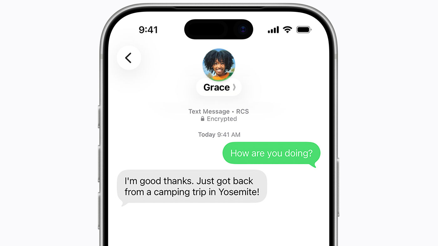iPhone Message RCS Chiffre Bout En Bout