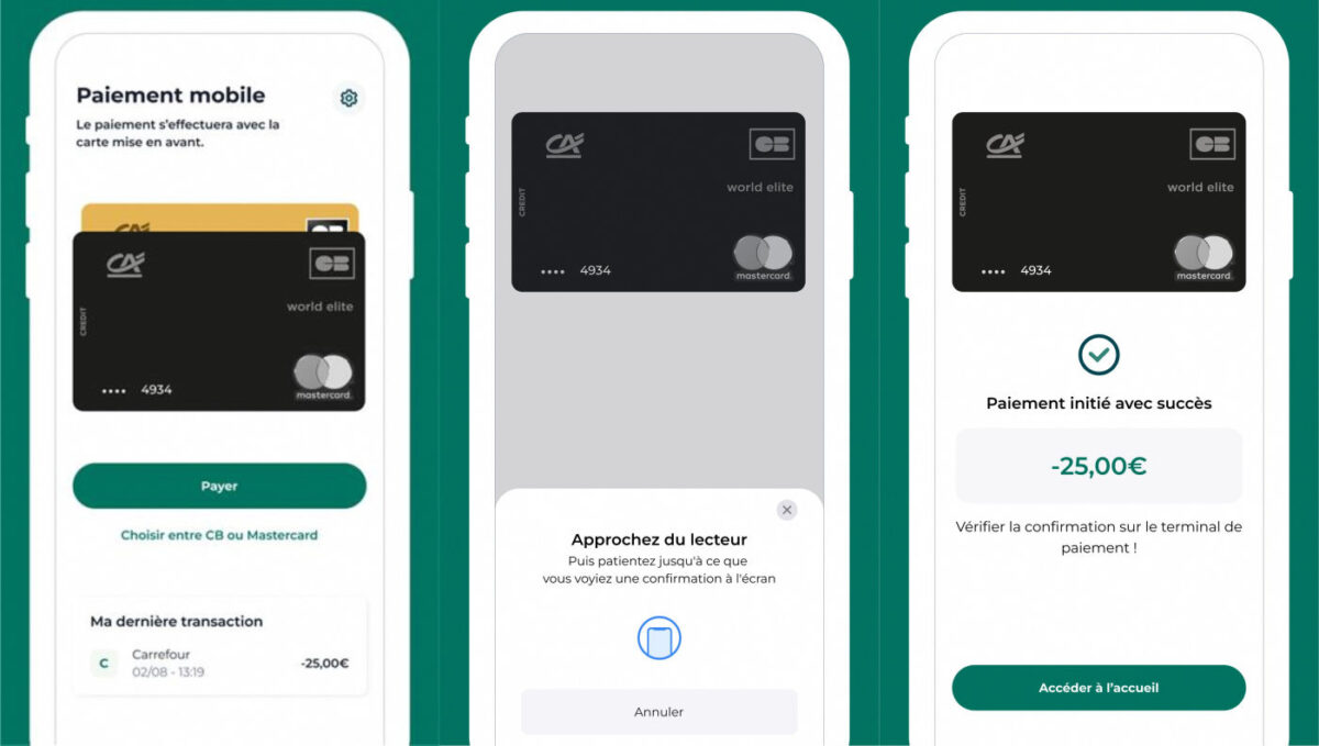 Credit Agricole Paiement Mobile Application iPhone