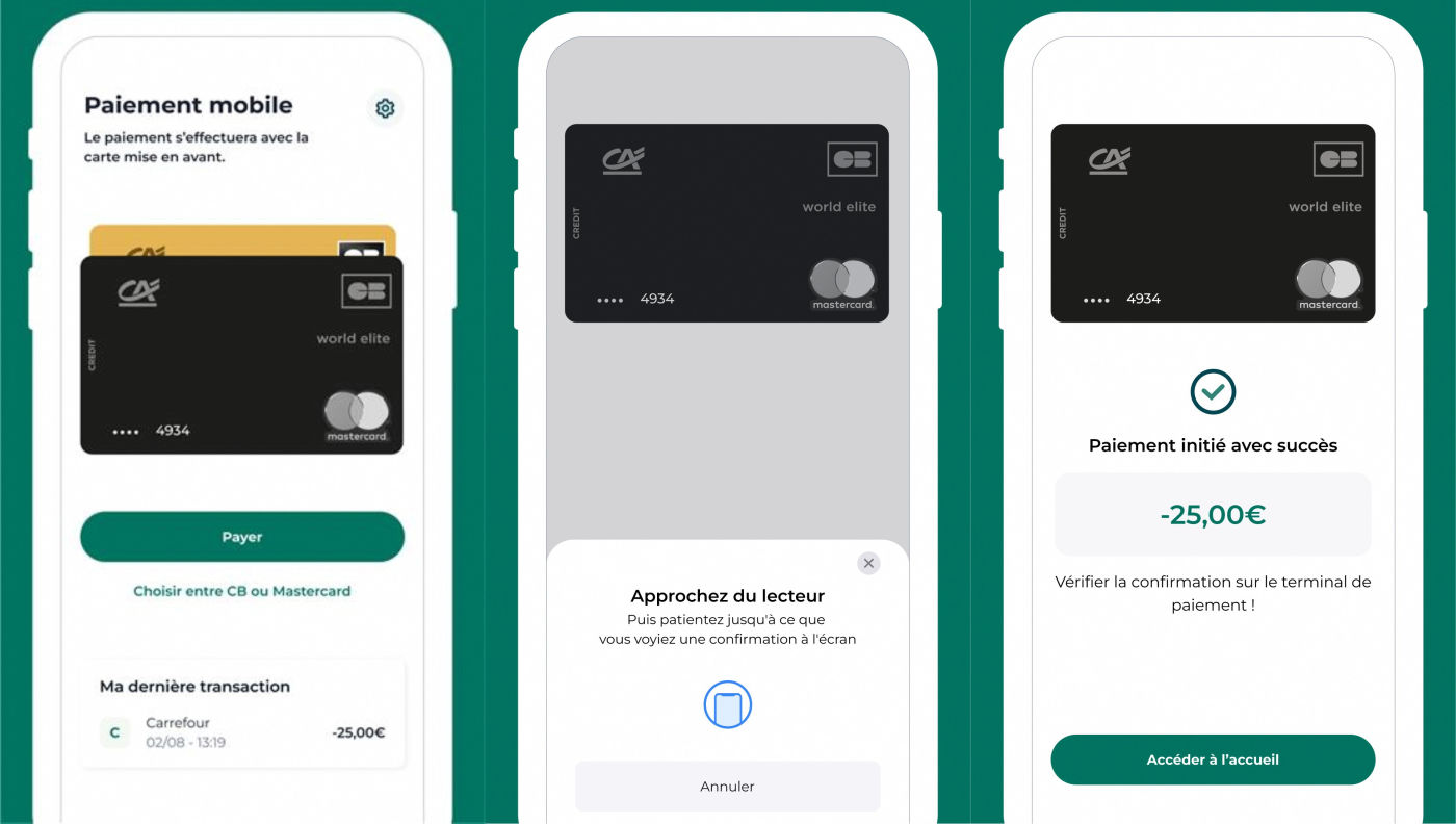 Credit Agricole Paiement Mobile Application iPhone
