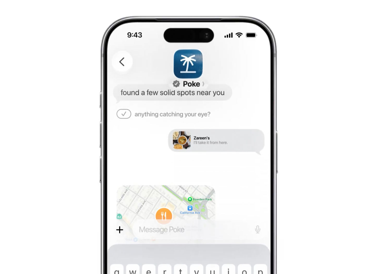 Poke Agent IA Application iPhone iMessage