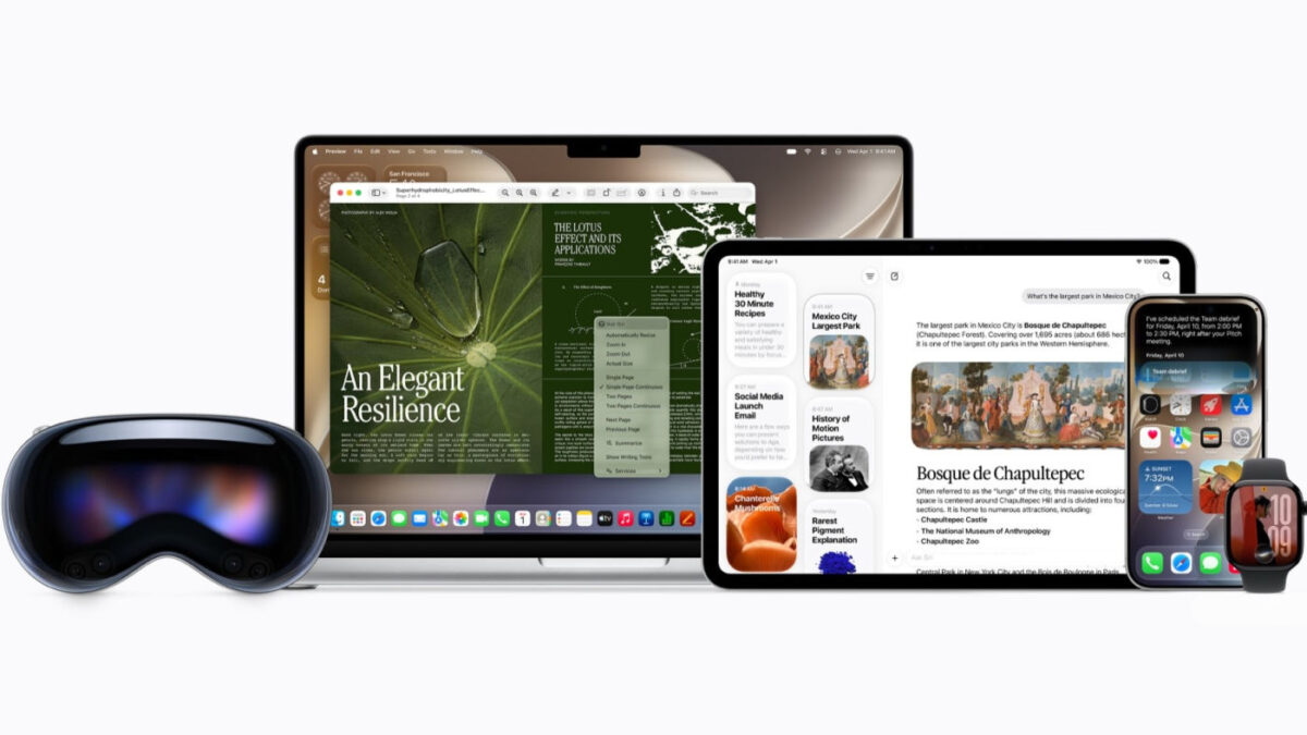 Siri AI Vision Pro MacBook Pro iPad iPhone Apple Watch