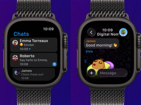 Image article Telegram lance son application native sur Apple Watch