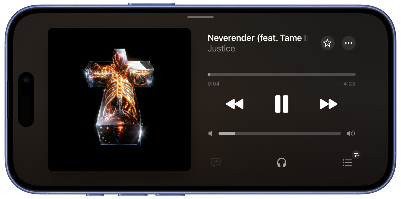 iOS 27 Application iPhone Mode Paysage Musique