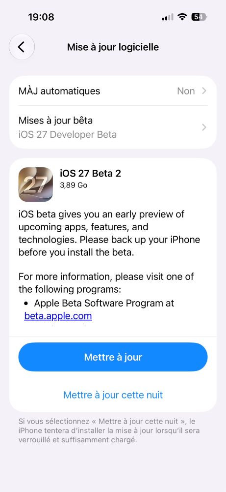 iOS 27 Beta 2 Disponible