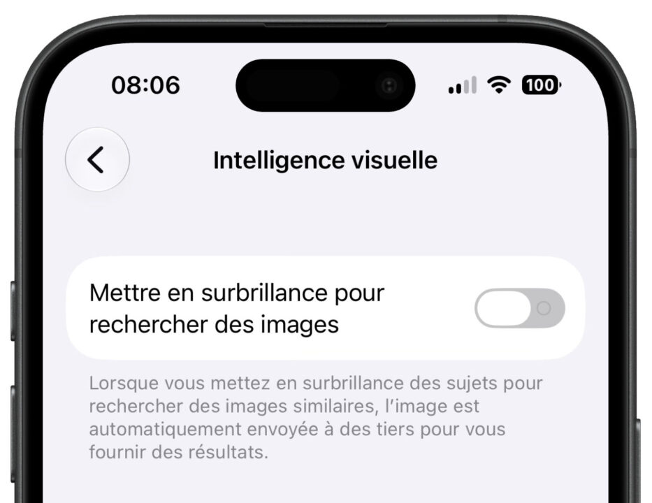 iOS 27 Beta 2 Intelligence Visuelle Mettre En Surbrillance Pour Rechercher Des Images