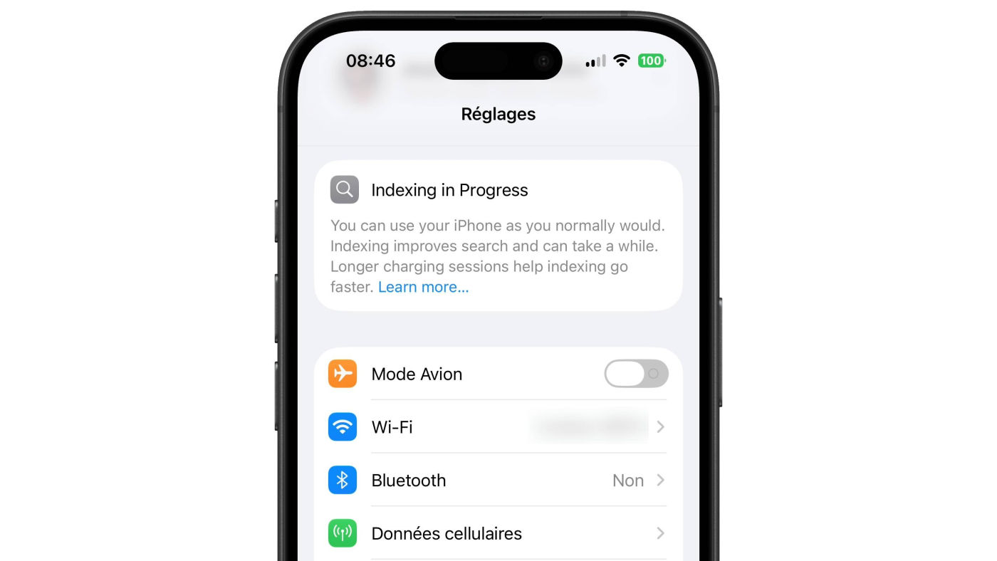iOS 27 Indexation Indexing in Progress