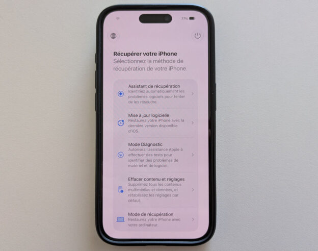 Image iOS 27 ajoute un mode de récupération sur iPhone