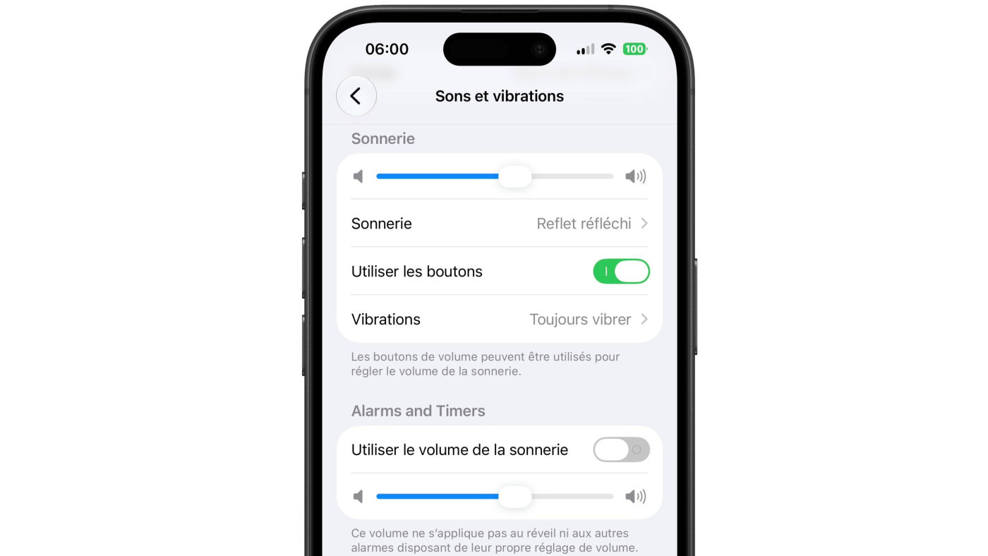 iOS 27 Volume Separe Sonnerie Alarme Sons Du Systeme Recadre