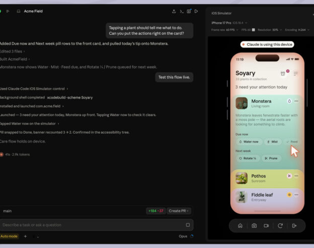 Image Claude Code peut tester une application iOS avec le simulateur d&rsquo;Apple