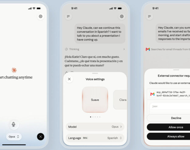 Image Le mode vocal de Claude s&rsquo;améliore sur iPhone avec des modèles IA plus puissants