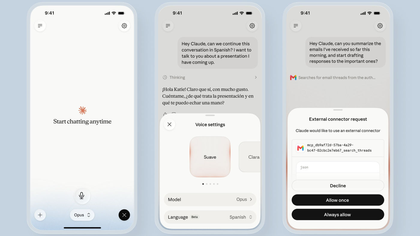 Claude Mode Vocal Application iPhone