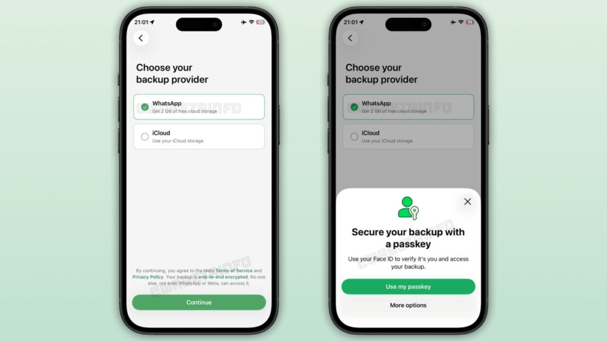 WhatsApp Choix Sauvegarde Beta