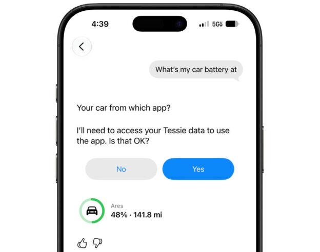 Image Siri AI récupère les infos d&rsquo;applications tierces avec iOS 27 bêta 3