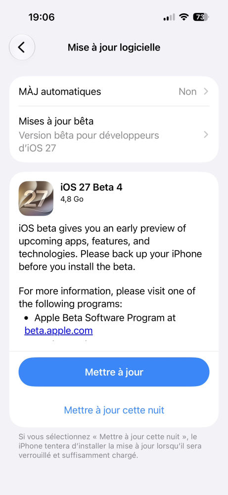 iOS 27 Beta 4 Disponible