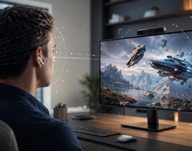 Image Brevet : Apple imagine des AirPods capables de transformer un écran classique en affichage 3D interactif