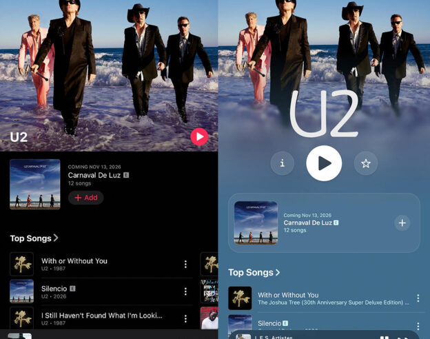 image de l'article Apple Music mis à jour sur Android avec Liquid Glass