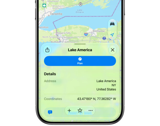Image Apple Plans renomme le lac Ontario en « Lac Amérique » après le décret de Trump