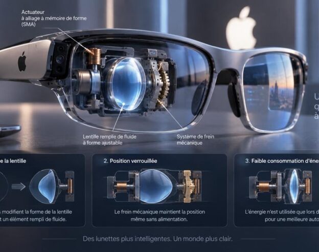 Image Brevet : Apple explore imagine des lentilles fluides pour ses futurs casques et lunettes