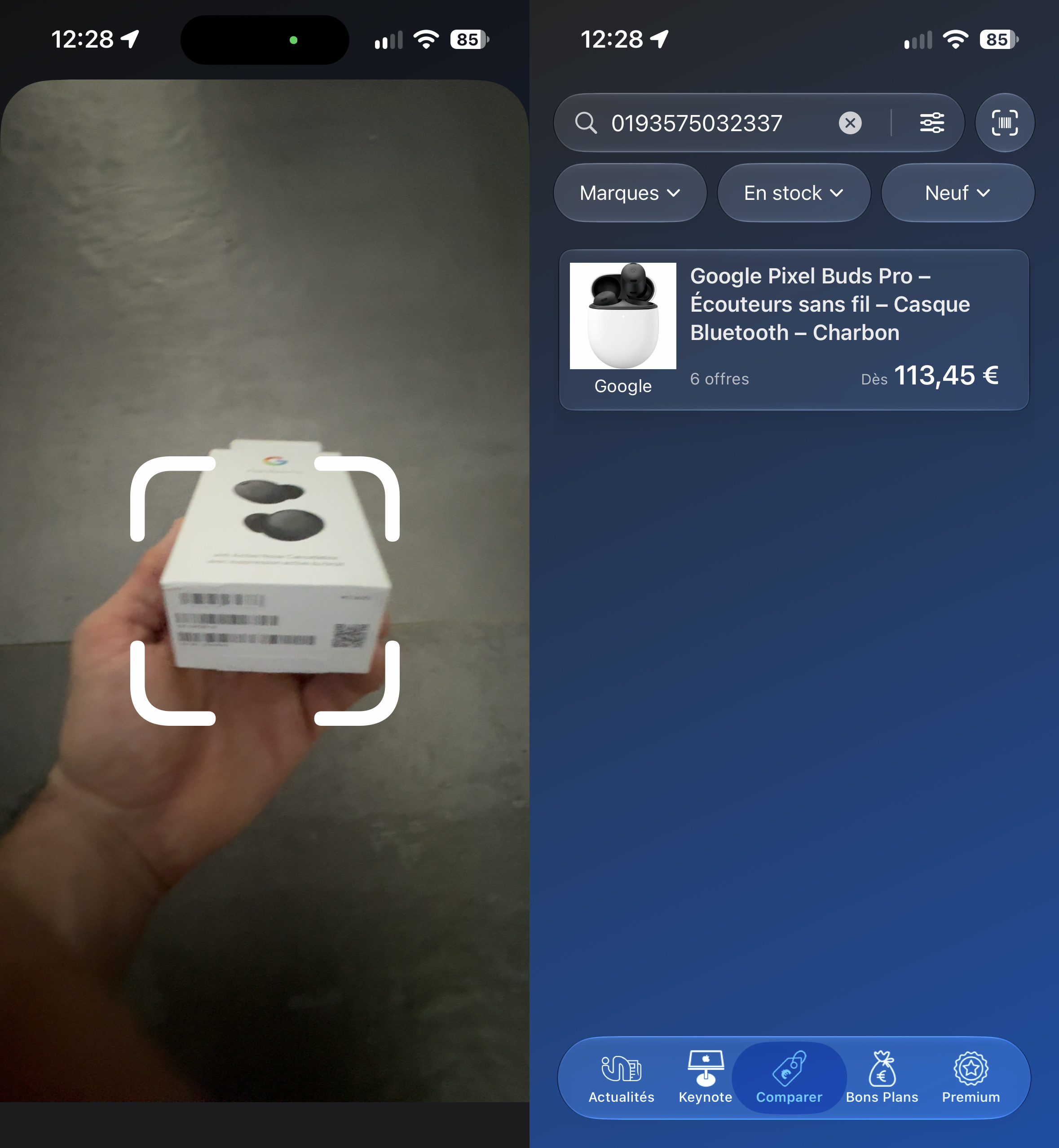 Scanner de code-barres dans iAddict 6