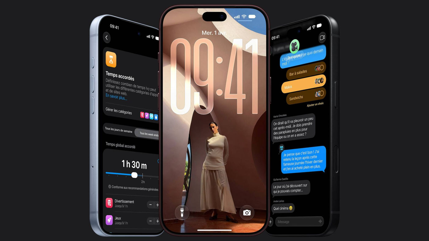 iPhone 18 Pro Ecran Verrouillage Controle Parental Messages