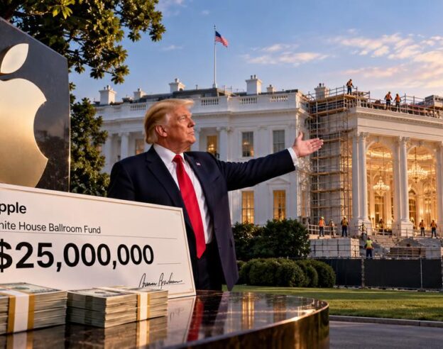 image de l'article Apple promet 25 millions de dollars pour financer la nouvelle salle de bal de Donald Trump à la Maison-Blanche